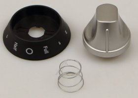 Control Knobs - C00257255 488000257255 Knob Assembly Silver Electric Grill [Whirlpool Indesit]