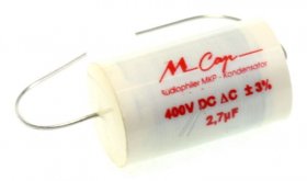 Mundorf Foil Capacitor - 2,7uf-400v Audio Filmcap. Axial 85° 18x29mm