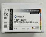 Rutenbeck Network Box Cat6a - Netzwerkdose Cat.6a, 2-fach, Up, M. Deckel Reinweiss