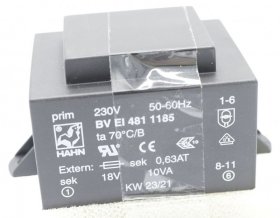 Hahn Ei48 Printtrafos With 1 Output - 18v-555ma Printtrafo 230v Ei48 10va 42 5x50 5x34 7mm Mit Befest Lasc