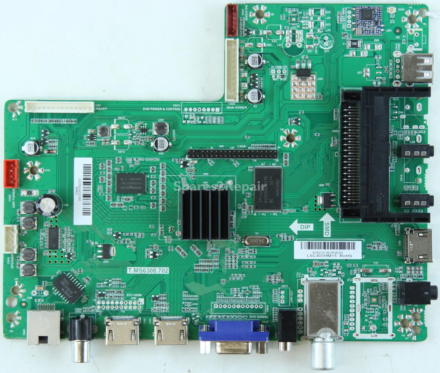 Bauhn B40-63FHDSF - Main AV - LSC400HM15 - A16010129 - T.MS6308.702