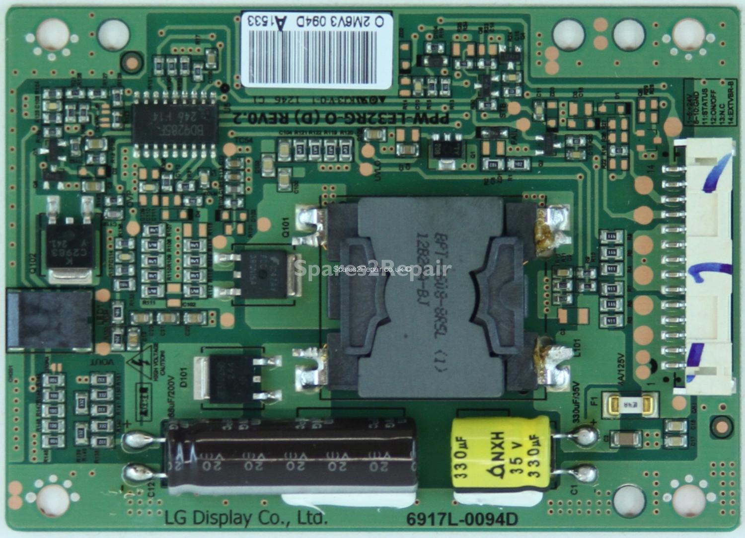 Bush DLED32947DVDHD - LED Driver Board - PPW-LE32RG-O(D) - REV0.2 - 6917L-0094D
