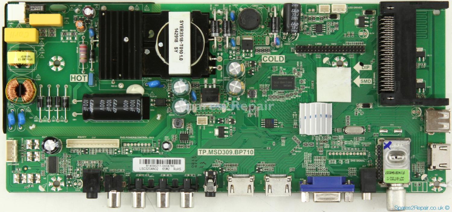Bush 32/233 - Main Board - TP.MSD309.BP710 - B14090211 - LSC320AN02 - 4502236-6