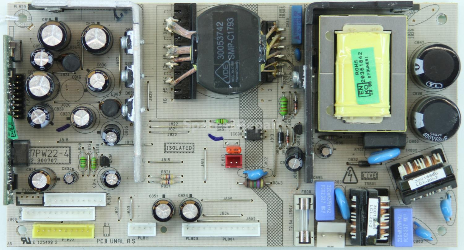 Hitachi 26LD2550B - PSU - 17PW22-4 V2 - 300707 - 20329135