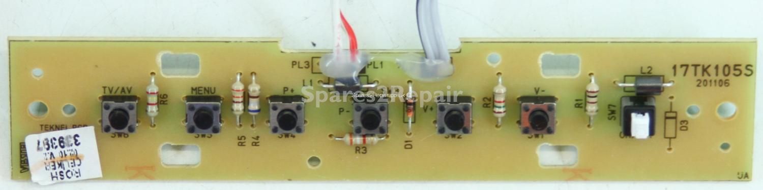 JVC LT-32DY8ZJ - Buttons - 17TK105S - 201106 (Without Plastic)