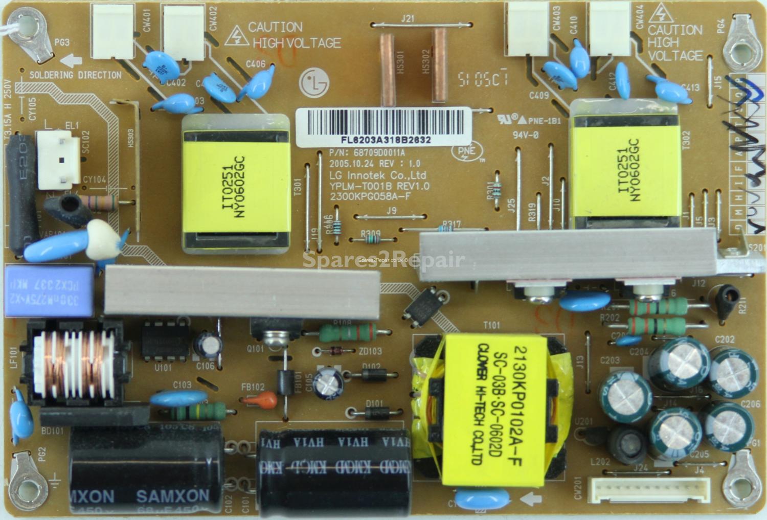 LG 15LC1RB - Power Inverter - 68709D0011A - REV:1.0 - 2300KPG058A-F - YPLM-T001B