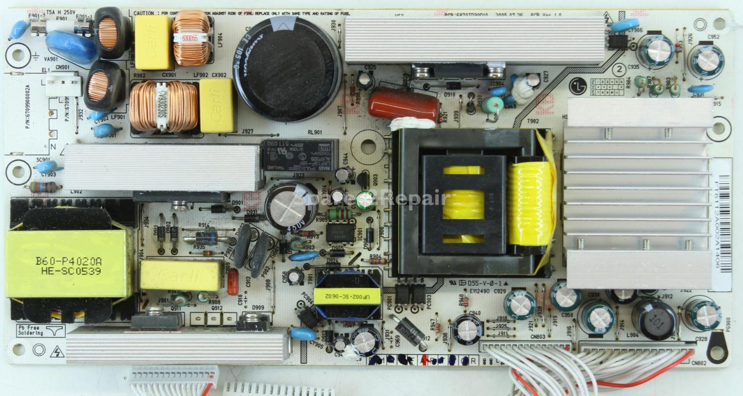 LG RZ-37LZ55 - PSU - 6870TD30D10 - PCB Ver 1.0 - 6709900002A