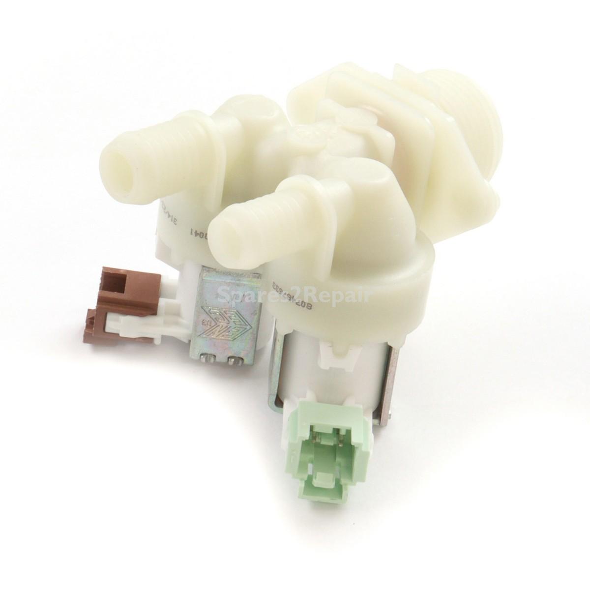 Compatible for AEG, Electrolux, John Lewis, Zanussi Multi-Model Fitting Washing Machine 2-Way Twin Cold Fill Water Solenoid Inlet Valve