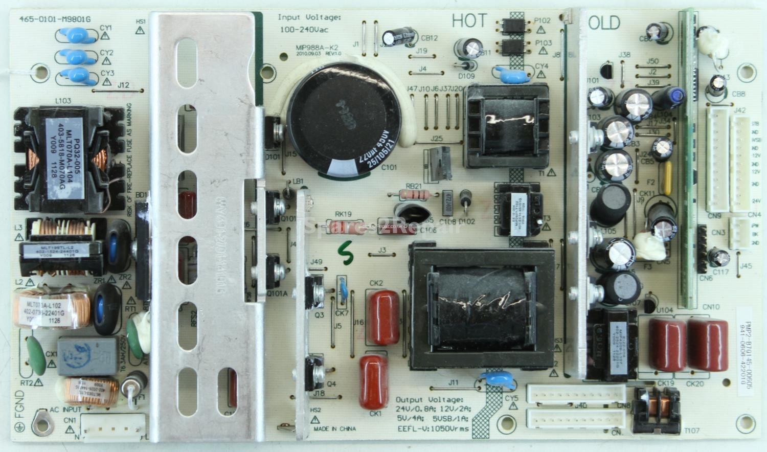 Manta LCDTV4214 - PSU - 465-0101-M9801G - 941-0606-42201G - MIP988A-K2 - REV:1.0