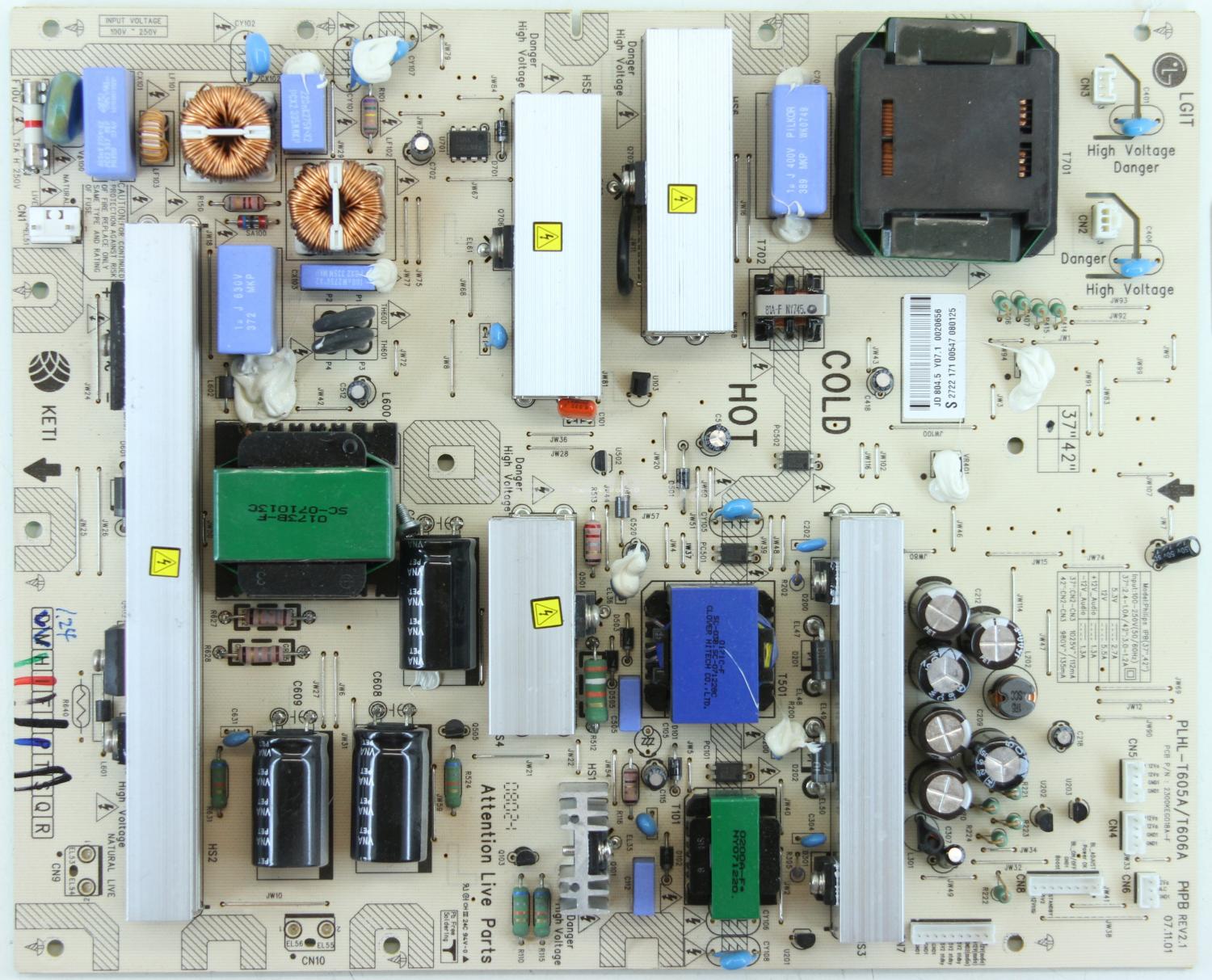 Philips 37PFL5522D/05 - PSU - 2722 171 00547 - REV2.1 - PLHL-T605A/T606A