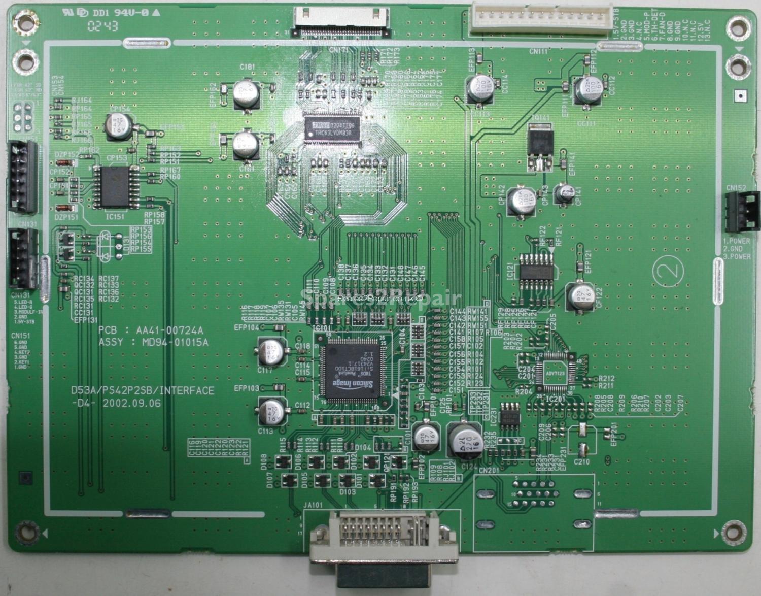 Samsung PS-42P2SB - Interface - MD94-01015A - AA41-00724A