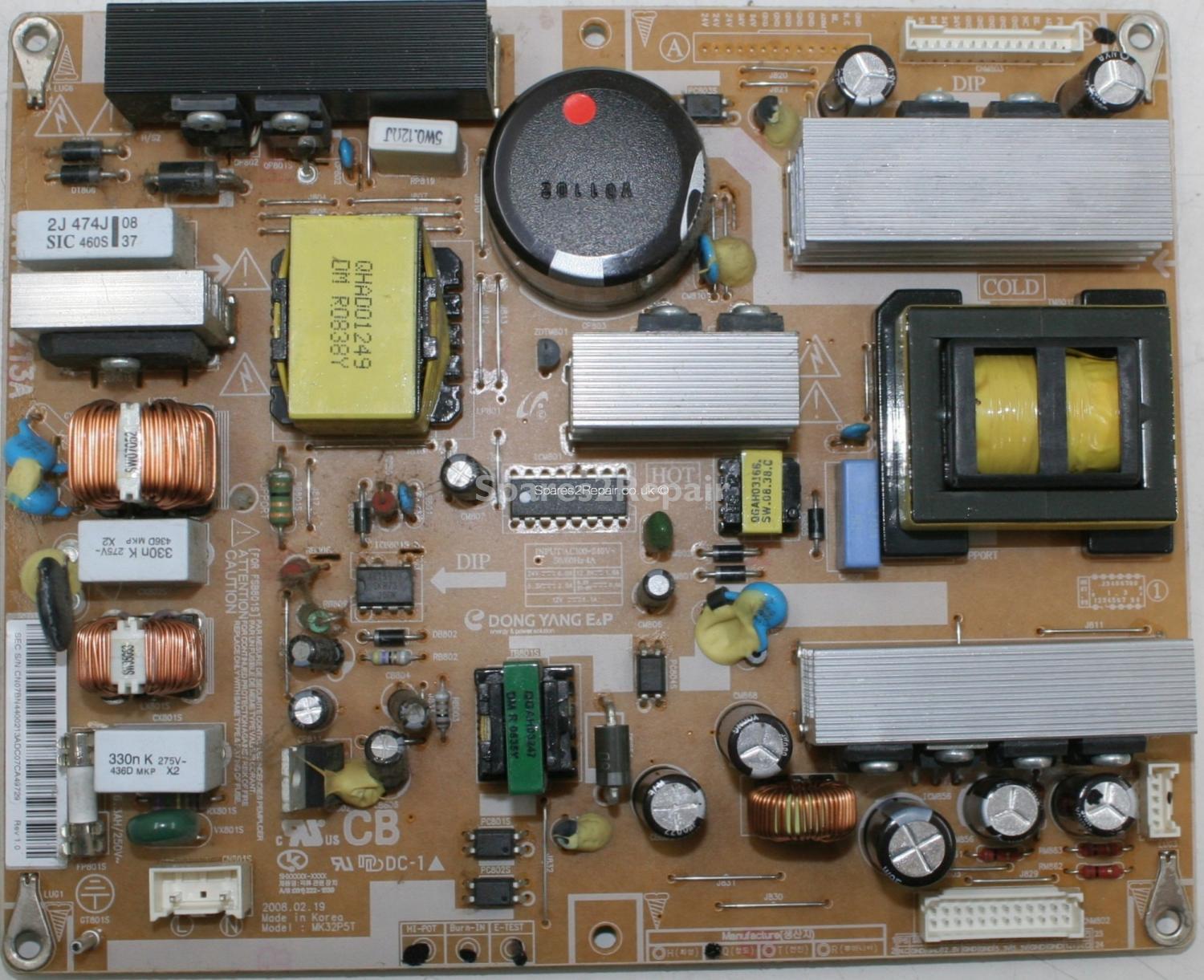 Samsung LE32A336J1D - PSU - BN44-00213A - MK32P5T - Rev 1.0