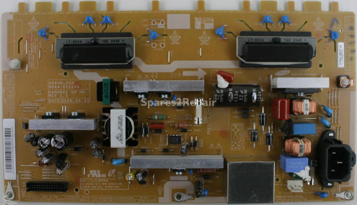Samsung LE26B450C4W - Power Inverter - BN44-00259A - H26HD_9SS - Rev 1.3 - HANARO2 26 HD - PSIV840C01A