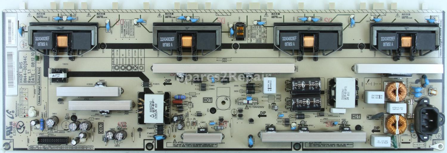 Samsung LE40B550A5W - Power Inverter - BN44-00264C - Rev 1.1 - LJ97-02116A - H40F1_9HS - HU10123-8009